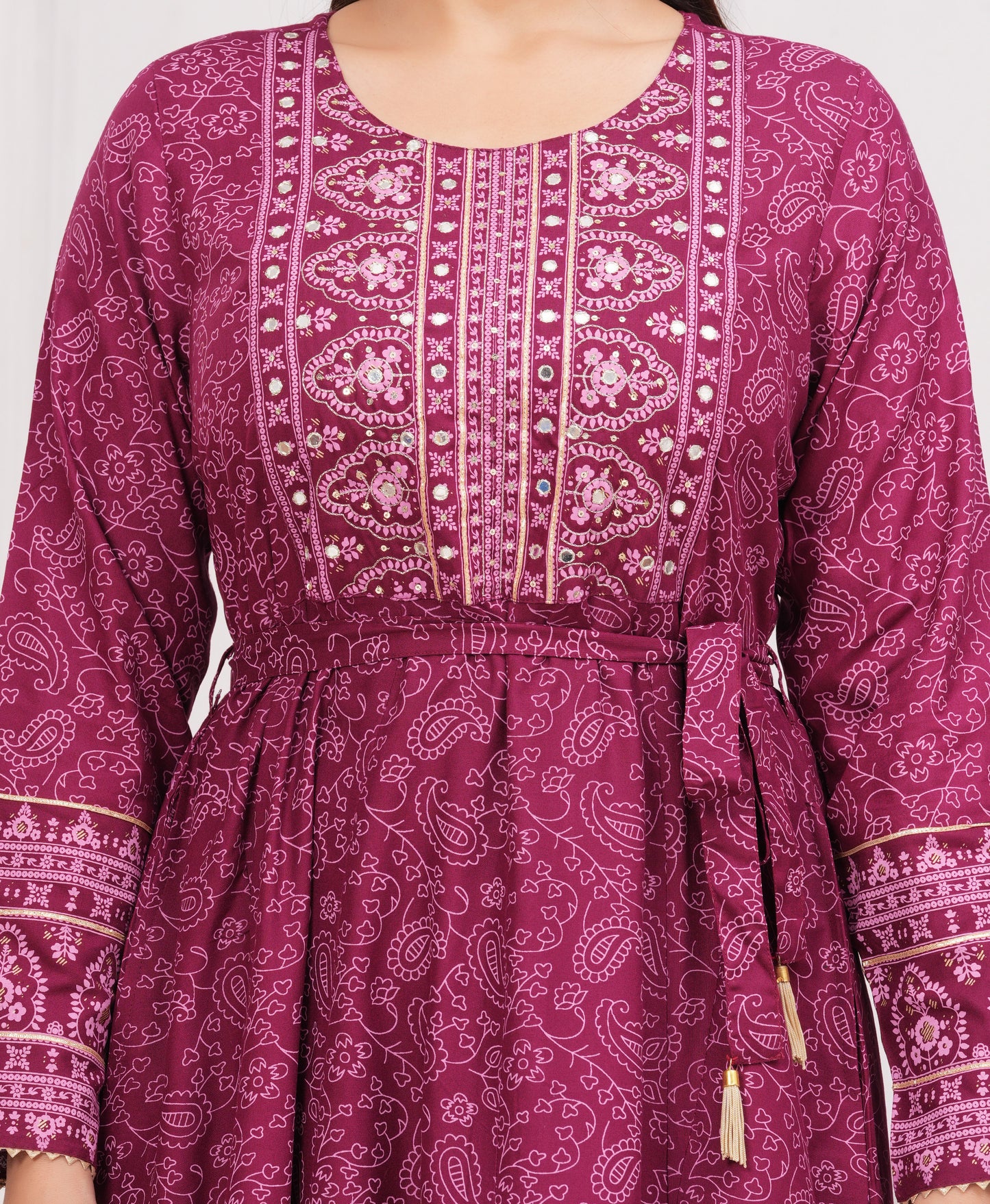 Hibiscus Handwork Flair Gown