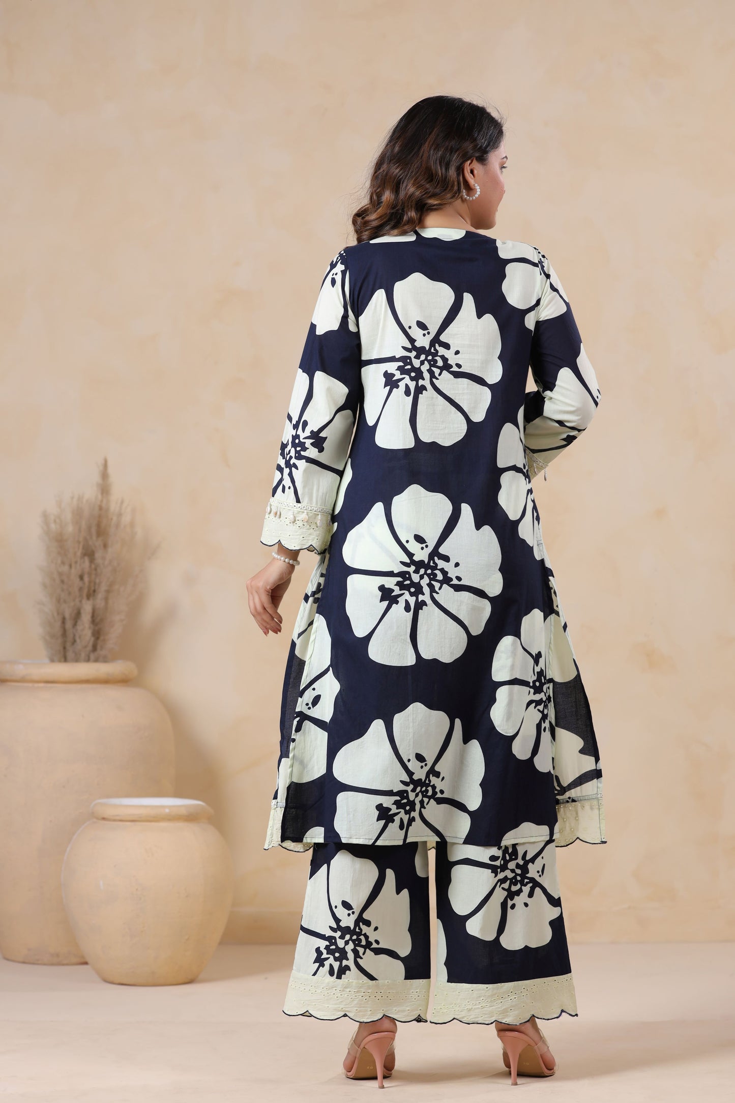 Midnight Blue Pleated Co-ord Set