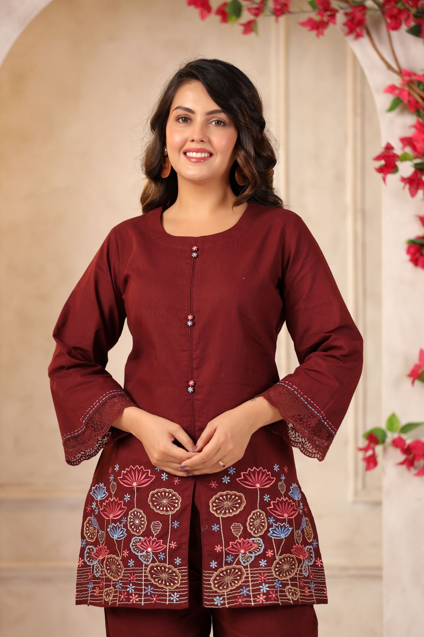 Grape Vine Embroidered Co-ord Set