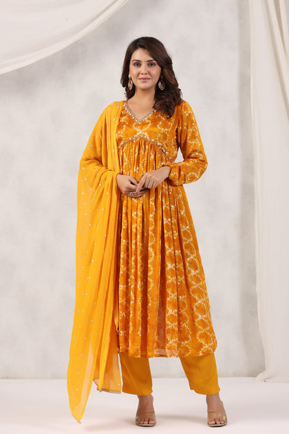 Handworked Alia-Cut Anarkali Kurta Suit Set