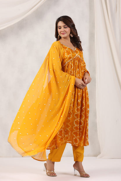 Handworked Alia-Cut Anarkali Kurta Suit Set