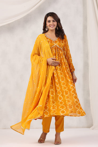 Handworked Alia-Cut Anarkali Kurta Suit Set