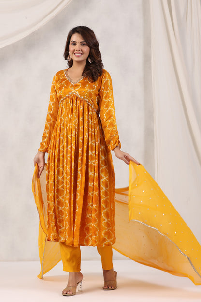 Handworked Alia-Cut Anarkali Kurta Suit Set