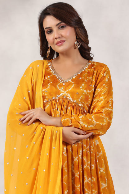 Handworked Alia-Cut Anarkali Kurta Suit Set