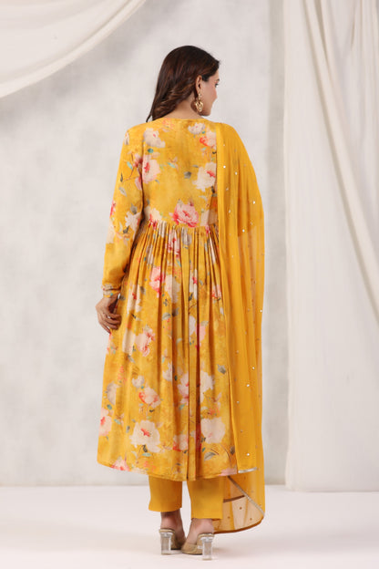 Handworked Alia-Cut Anarkali Kurta Suit Set