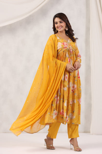 Handworked Alia-Cut Anarkali Kurta Suit Set