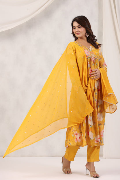 Handworked Alia-Cut Anarkali Kurta Suit Set