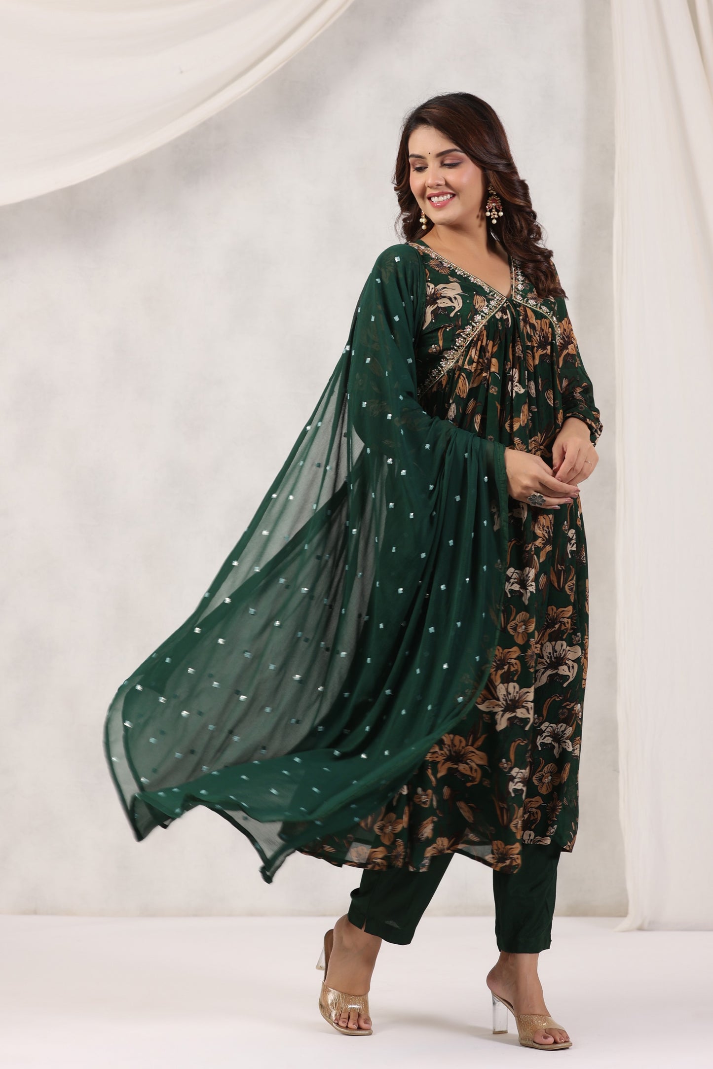 Handworked Alia-Cut Anarkali Kurta Suit Set