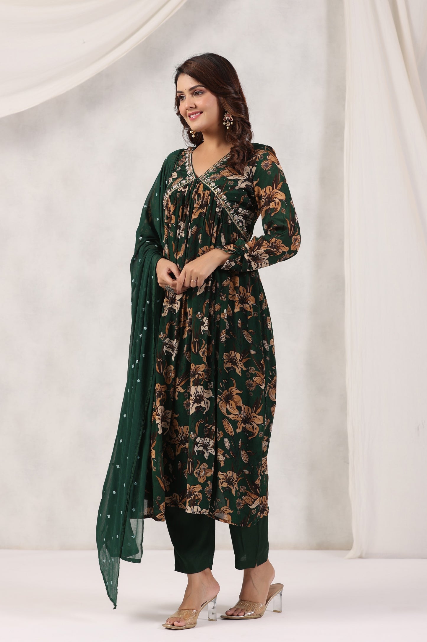 Handworked Alia-Cut Anarkali Kurta Suit Set