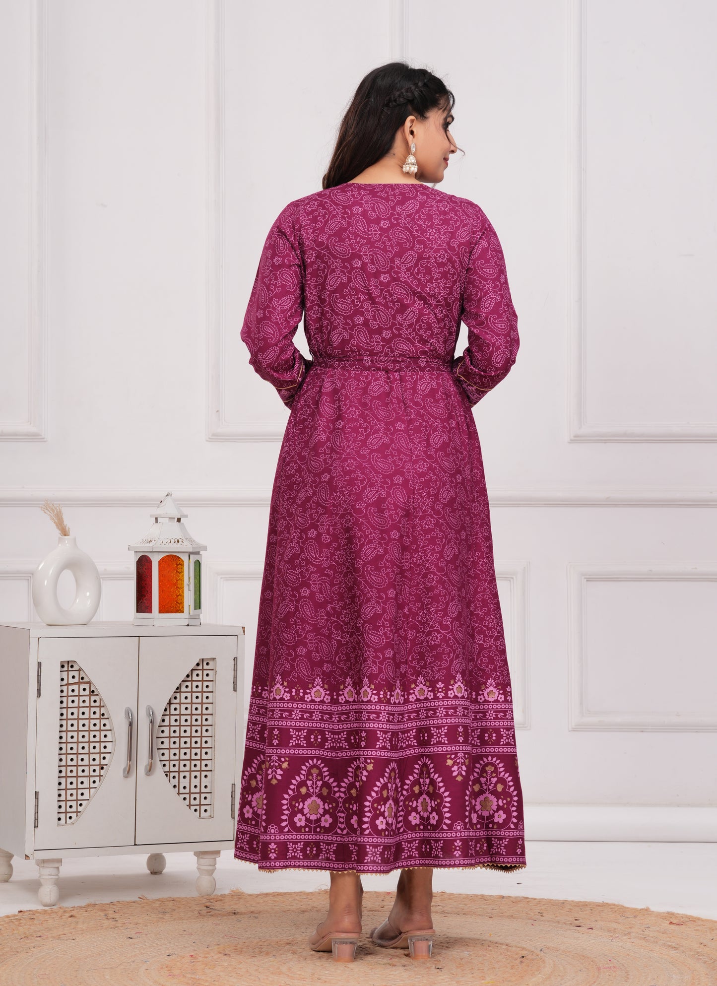 Hibiscus Handwork Flair Gown