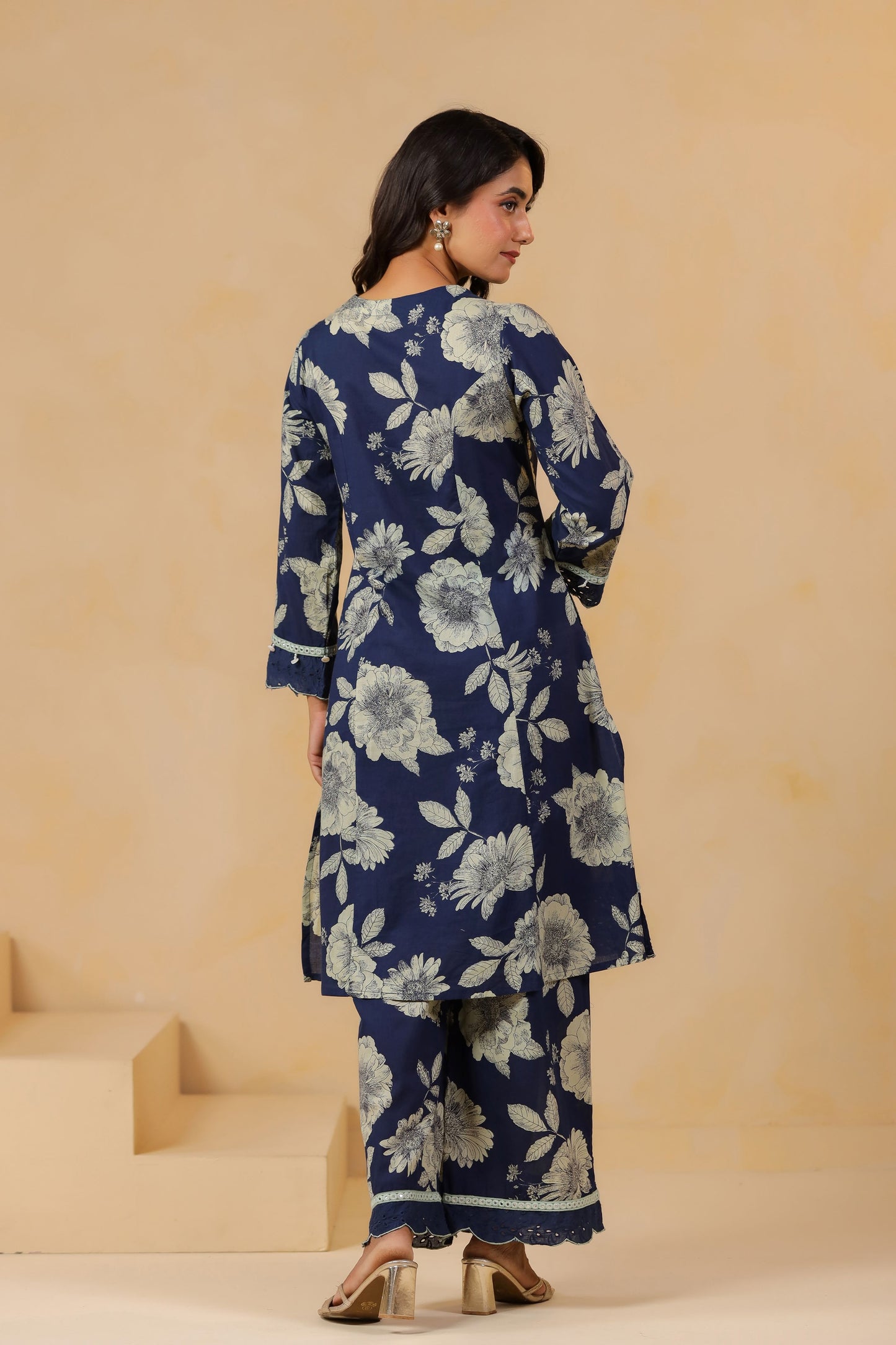 Deep Blue Handwork Co-ord Set