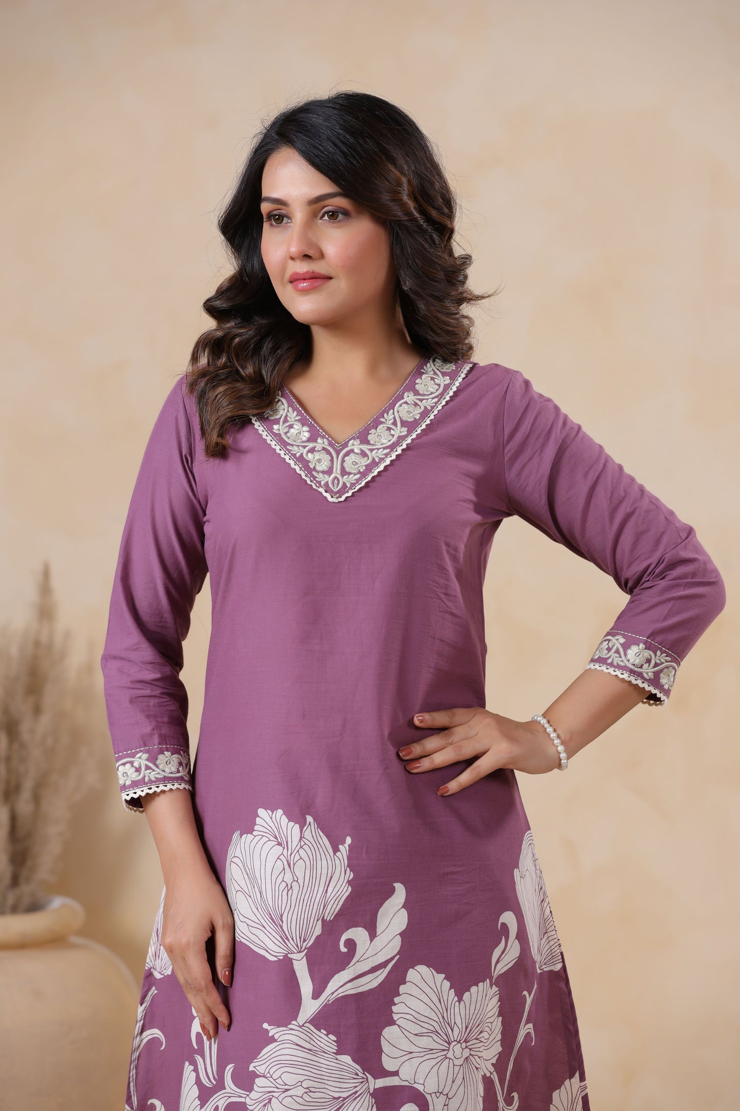 Twilight Lavender Floral Printed Co-ord Set