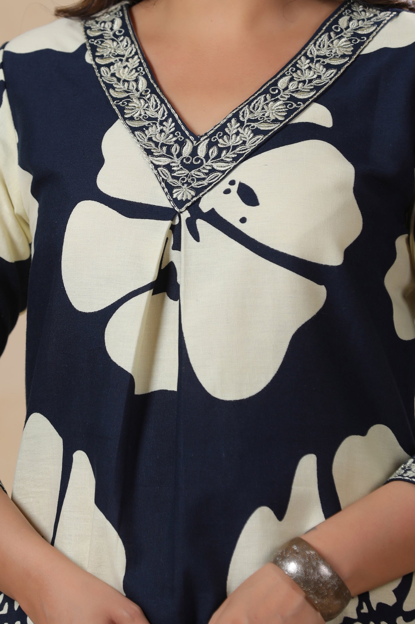 Peacock Blue Floral Printed Co-ord Set