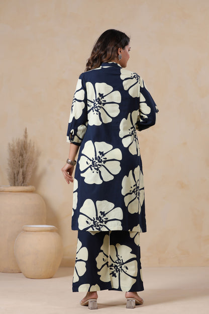 Peacock Blue Handwork Co-ord Set