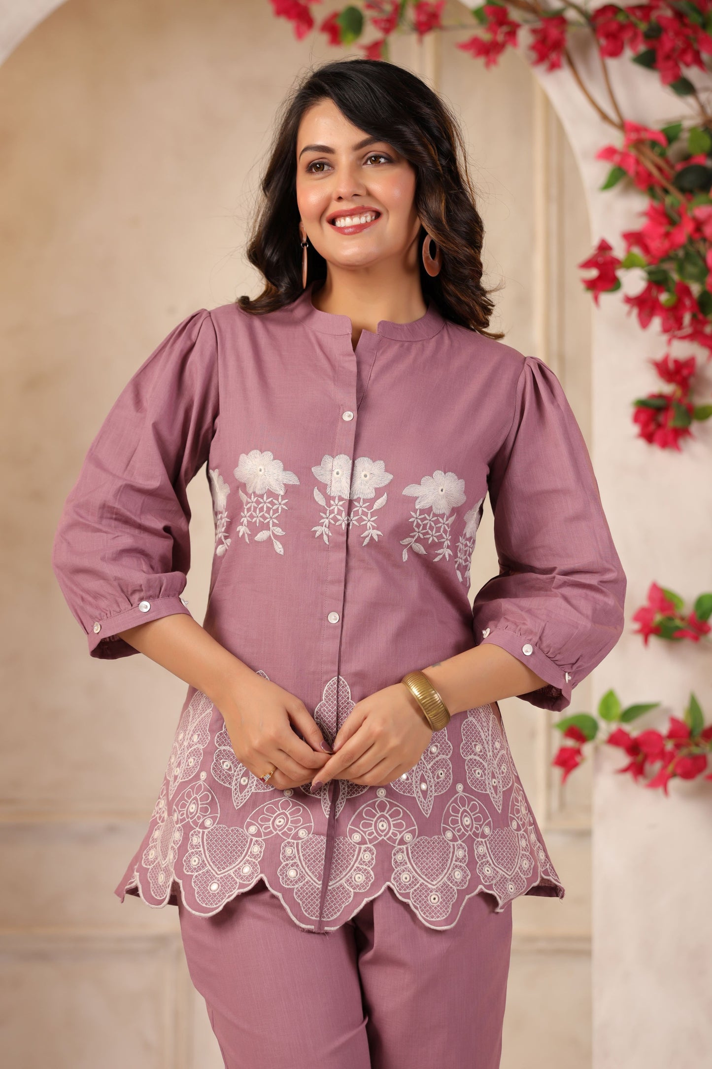 Lavender Embroidered Co-ord Set