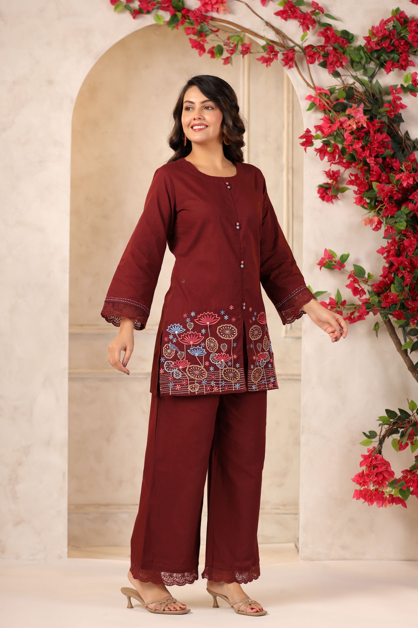 Grape Vine Embroidered Co-ord Set