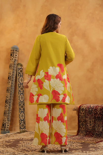 Pin-Thrust Handwork Printed Co-ord Sets