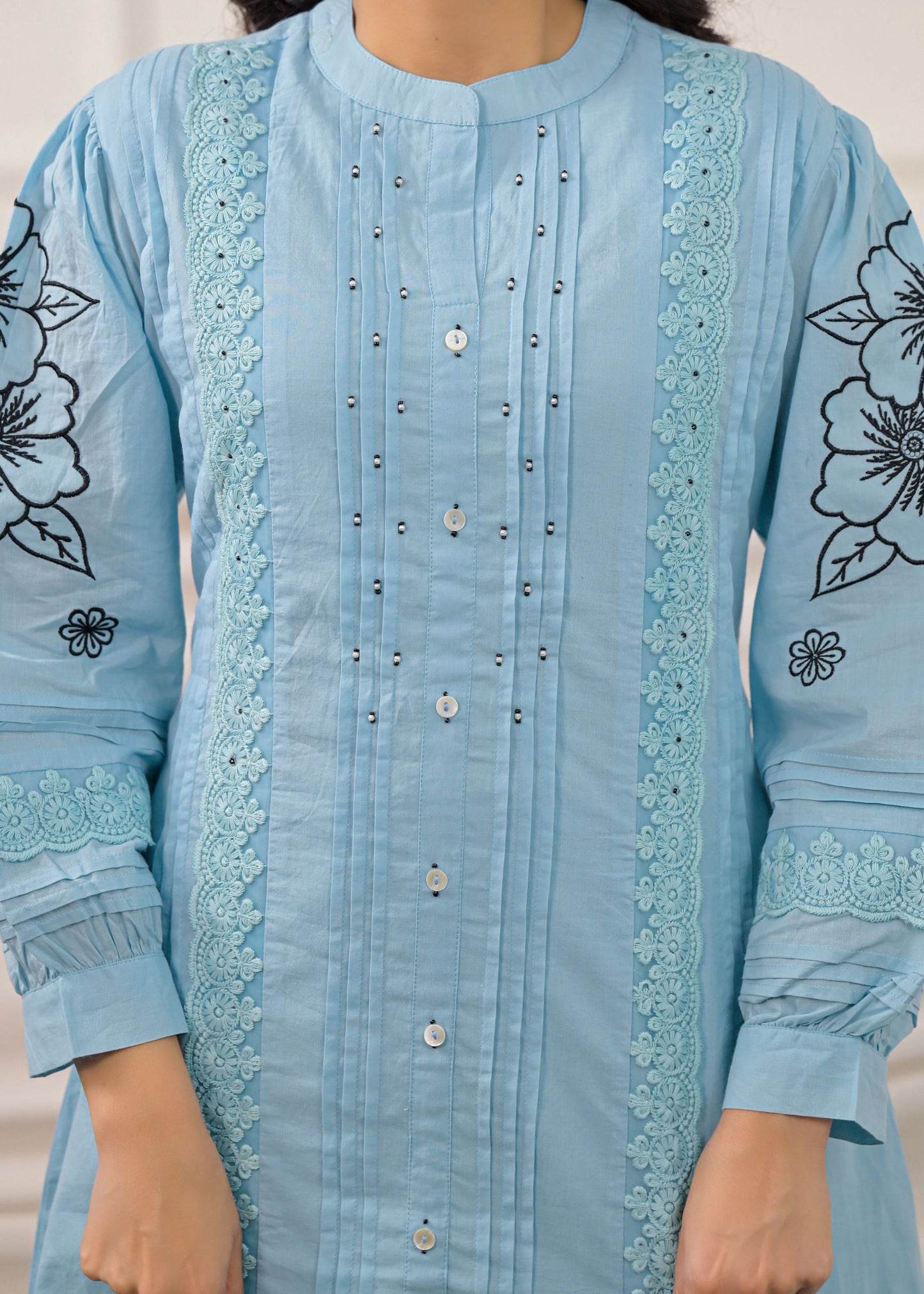 Arctic Blue Embroidery Co-ord-Set