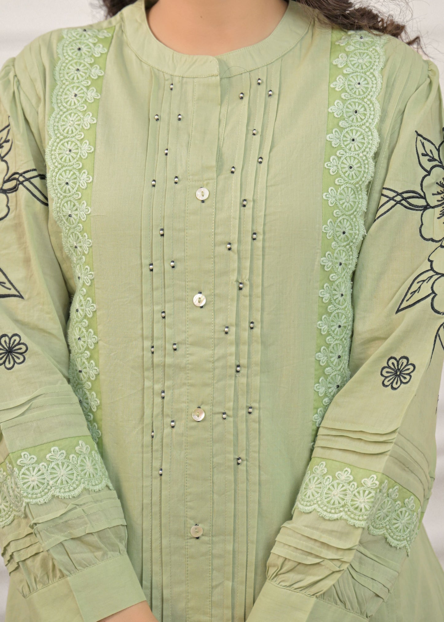 Mint Green Embroidery Co-ord-Set