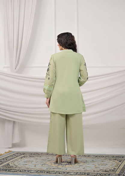 Mint Green Embroidery Co-ord-Set